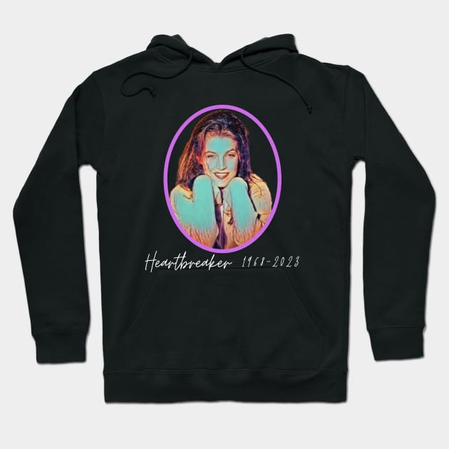 Lisa Marie Presley R.I.P Heartbreaker 1968- 2023 t shirt, coffee mug, hoodie, phone case, apparel Hoodie by Museflash